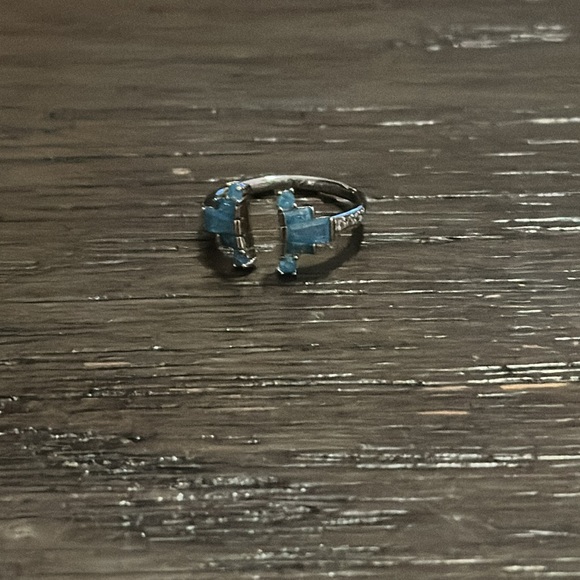 Aquamarine Ice Crystal Ring - Picture 2 of 4